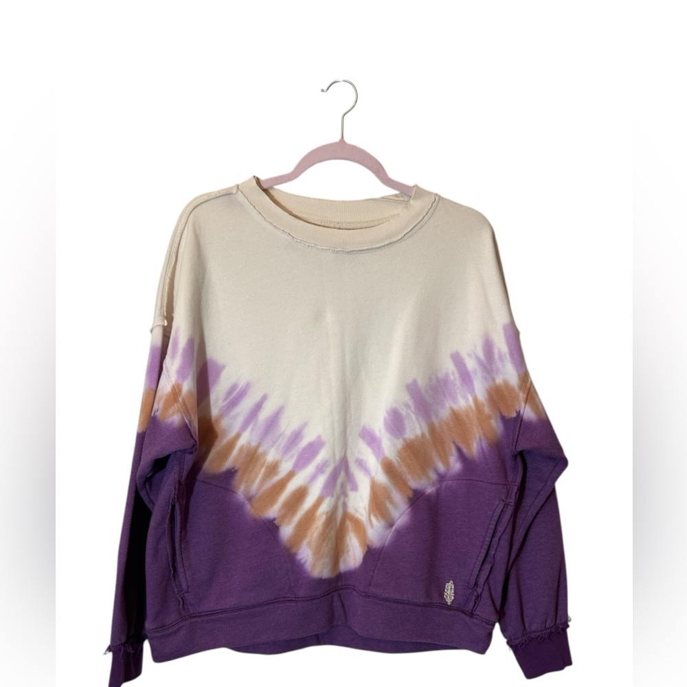 FP Movement Metti Tie Dye Oversized Sweatshirt Size XS Athleisure Relaxed Cozy